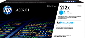 HP 212X Cyan Original LaserJet Toner Cartridge, W2121X - 10,000 Pages
